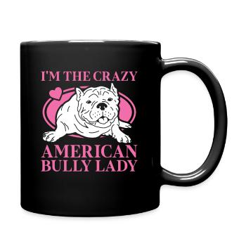 American Bully Mom Dog Owner Dog Gift - Full Colour Mug - black - Right