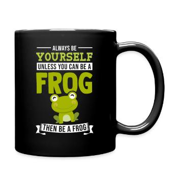 Frosch Tshirt Kröte Kaulquappe Laubfrosch Frog - Tasse einfarbig - Schwarz - Rechts