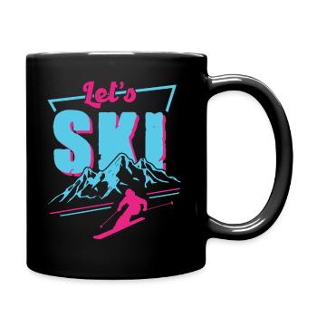 Retro Ski - Vintage 80s 90s Ski Outfit Skifahrer - Mug uni - noir - Droite