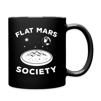 Flat Mars Society Globe Planet Flat Earth - Full Colour Mug - black - Right