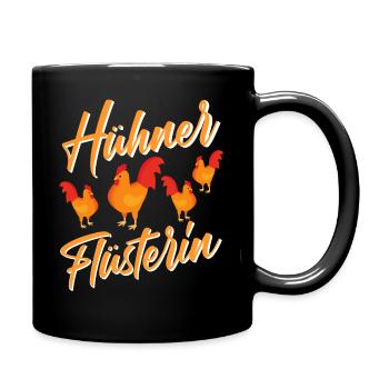 Hühner Flüsterin Frühstück Landwirt Hühner Spruch - Tasse einfarbig - Schwarz - Rechts