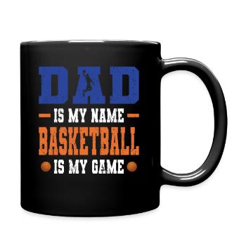 Basketball Vater Sportler Basketballspieler Baller - Tasse einfarbig - Schwarz - Rechts