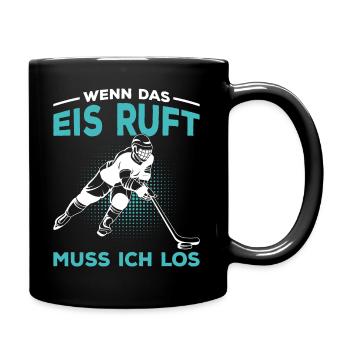 Eishockey Hockey Spruch Eishockeyspieler - Tasse einfarbig - Schwarz - Rechts
