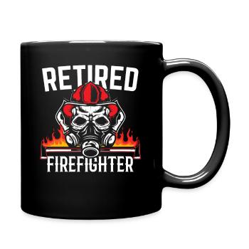 Feuerwehrmann Rentner - Tasse einfarbig - Schwarz - Rechts