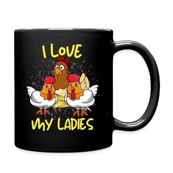 I LOVE MY LADIES Poulets Propriétaire Sort pour - Mug uni - noir - Droite