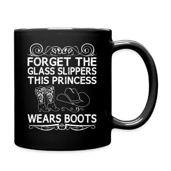 This Princess Wears Boots Western Linedance Outfit - Full Colour Mug - black - Right
