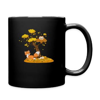 Autumn Fox - Full Colour Mug - black - Right