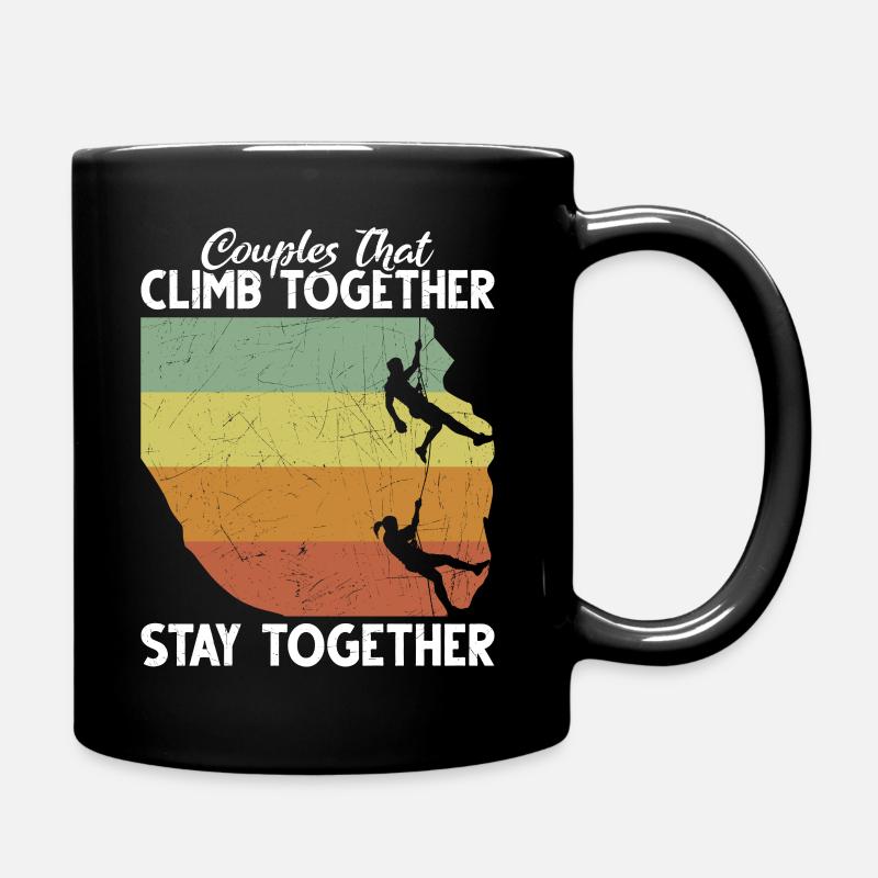 Rock Climbing Climber Retro - Tasse einfarbig - Schwarz