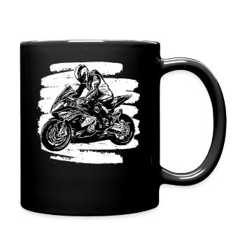 Motorcycle motorcycles motorcyclist biker lifestyle - Full Colour Mug - black - Right