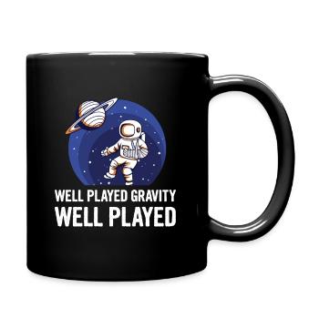 Gipsarm Design für einen Freund mit einem - Tasse einfarbig - Schwarz - Rechts