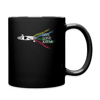 Live Love Kayak T-shirt Canoë - Mug uni - noir - Droite