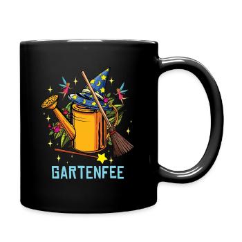 Gartenfee Gärtnerin Hobbygärtner Garten Chefin - Tasse einfarbig - Schwarz - Rechts