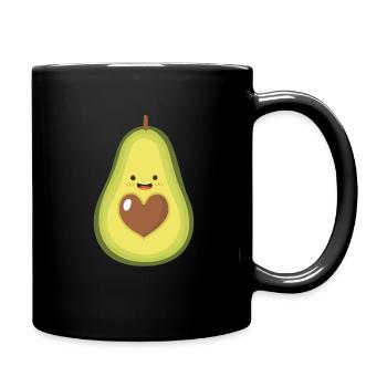 Avocado Liebe Avocuddle Valentinstag Geschenk - Tasse einfarbig - Schwarz - Rechts