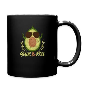 Avocado Rock N Roll - Full Colour Mug - black - Right