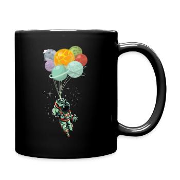 Astronaut - Tasse einfarbig - Schwarz - Rechts