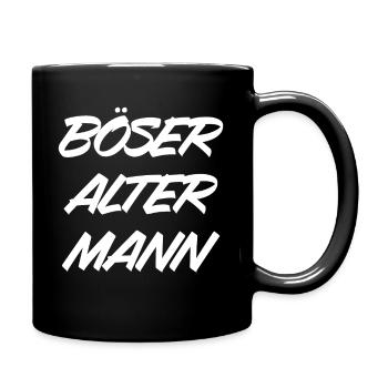 Böser Alter Mann Lustiger Spruch Sprüche Geschenk - Tasse einfarbig - Schwarz - Rechts