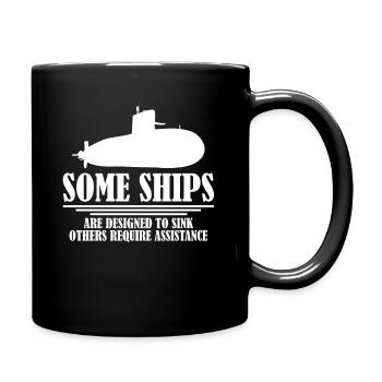 Some Ships Designed Sink Submarine Vétéran Navy - Mug uni - noir - Droite