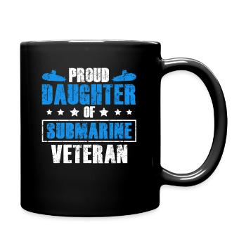 Fier de la fille-sous-marin-vétéran-marine - Mug uni - noir - Droite