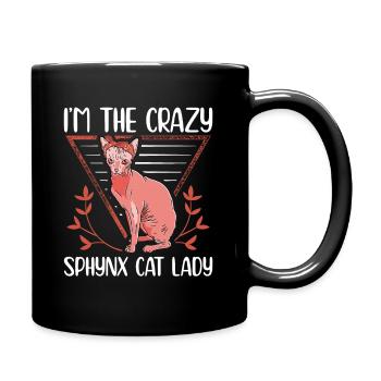Sphynx Katze Sphinx Katzenbesitzerin Geschenk - Tasse einfarbig - Schwarz - Rechts