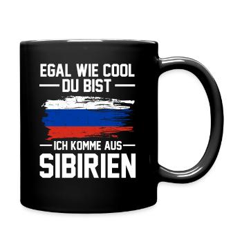 Russland Russe Sibirien Sibire - Tasse einfarbig - Schwarz - Rechts