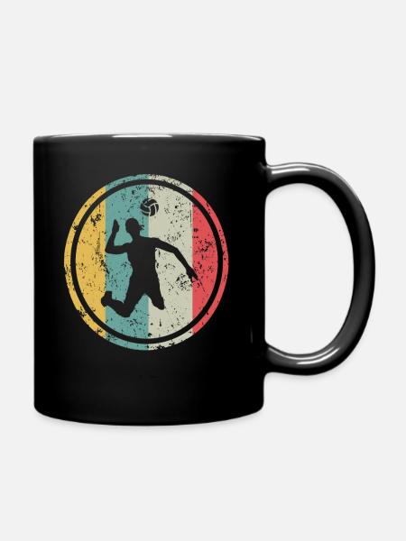 Joueur de volley-ball de volley-ball rétro - Mug uni - noir