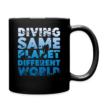 Scuba Diving Diver Diving Same - Full Colour Mug - black - Right