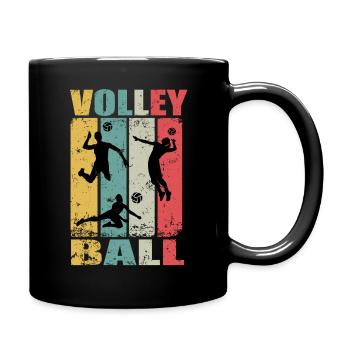 Retro Volleyball Beach Volleyball Volleyball Player - Full Colour Mug - black - Right