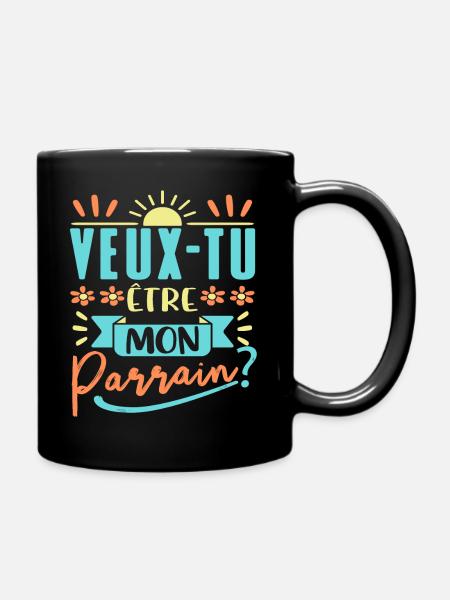 Veux Tu Etre Mon Parrain - Mug uni - noir