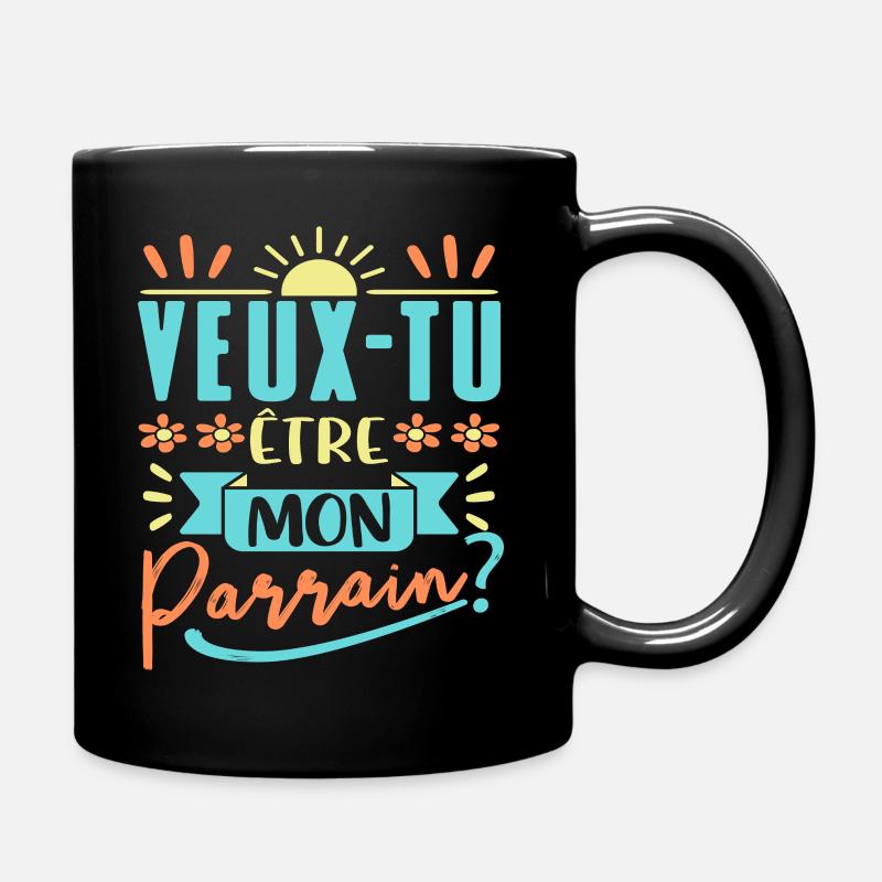 Veux Tu Etre Mon Parrain - Mug uni - noir