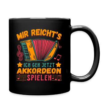 An accordion with a saying - Full Colour Mug - black - Right
