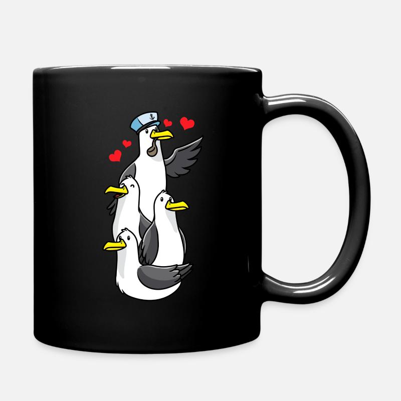 Sture Möwe Mittelmeermöwe Möwenvögel Nordsee - Tasse einfarbig - Schwarz