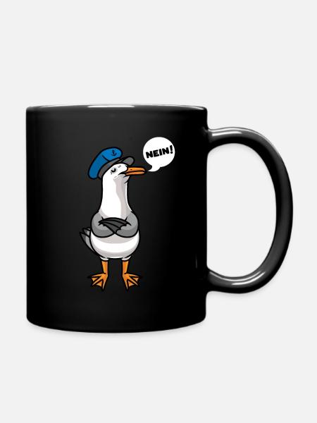Sâteuse mouette méditerranée Mouette Oiseaux mouettes Mer du Nord - Mug uni - noir