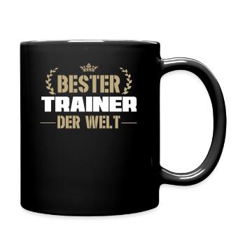 Bester Trainer der Welt Team Coach oder Trainer - Tasse einfarbig - Schwarz - Rechts