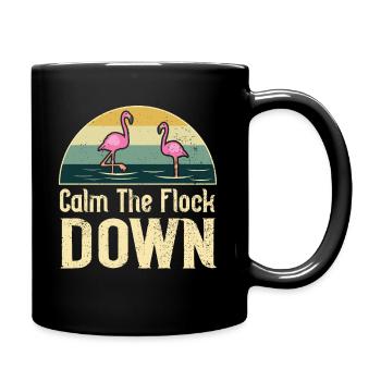 Flamingo Pink Flamingo Flamingo Geschenk - Tasse einfarbig - Schwarz - Rechts
