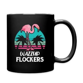 Flamingo Pink Flamingo Flamingo Geschenk - Tasse einfarbig - Schwarz - Rechts