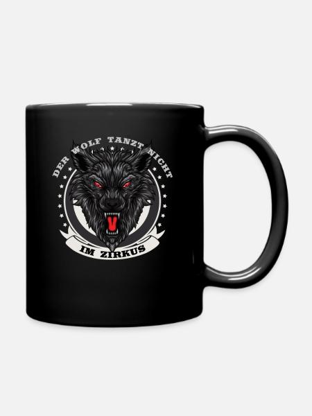 Le loup ne danse pas dans le cirque - Loups Ruute Nature - Mug uni - noir