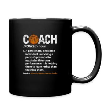 Basketball Coach - Full Colour Mug - black - Right