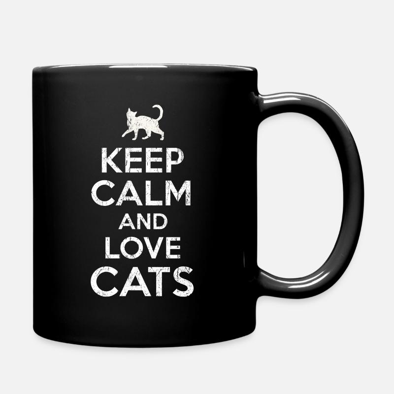 Keep calm chat - Mug uni - noir