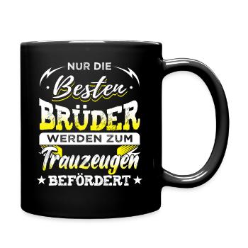 Trauzeuge Hochzeit - Tasse einfarbig - Schwarz - Rechts