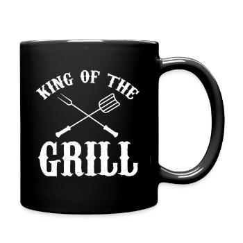 King of the Grill BBQ Barbecue Gift - Full Colour Mug - black - Right