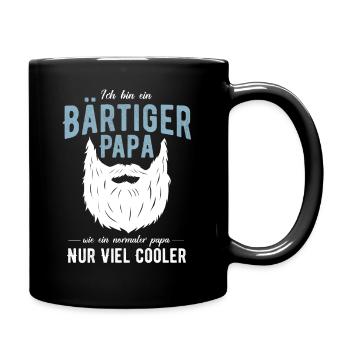 Ich bin ein bärtiger cooler Papa Bärtiger Papa Vat - Tasse einfarbig - Schwarz - Rechts