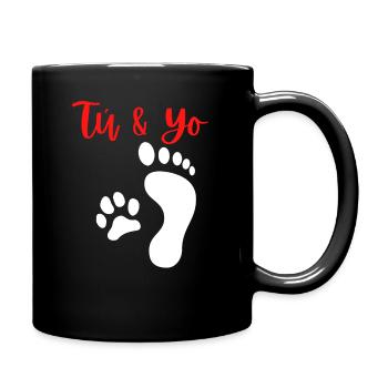 Chiens promener chiens Meilleur amis - Mug uni - noir - Droite