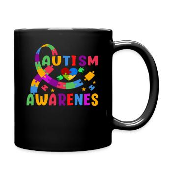 Autism Awareness - Full Colour Mug - black - Right