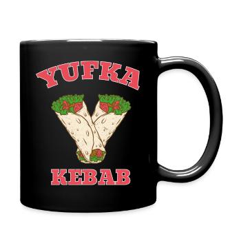 yufka kebab kebab makes you more beautiful - Full Colour Mug - black - Right