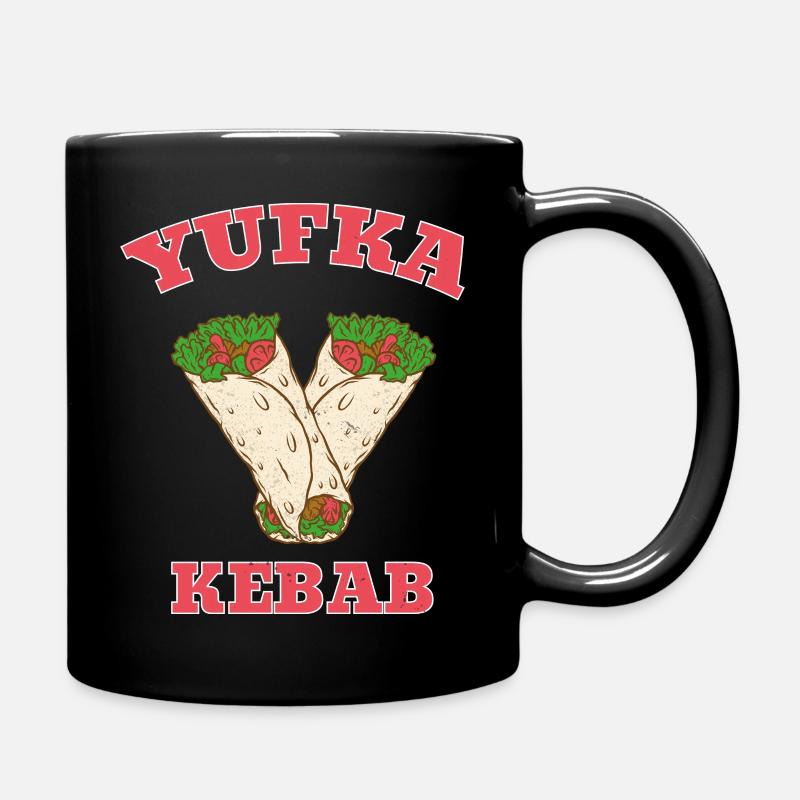 yufka kebab kebab makes you more beautiful - Full Colour Mug - black