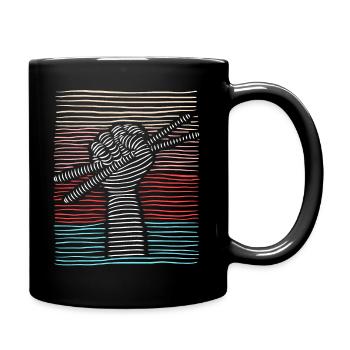 Schlagzeug Drumsticks Schlagzeuger Drummer - Tasse einfarbig - Schwarz - Rechts