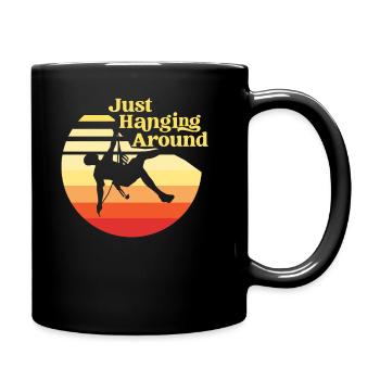 Rock Climbing Climber Girl Retro - Mug uni - noir - Droite