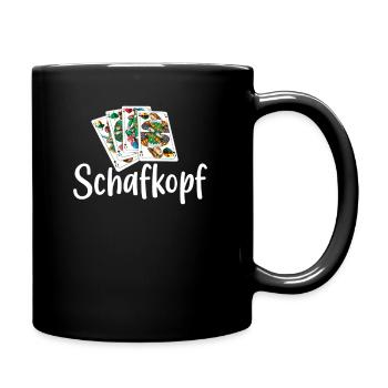Schafkopf Schafkopfturnier lustiges Schafkopf - Sc - Tasse einfarbig - Schwarz - Rechts