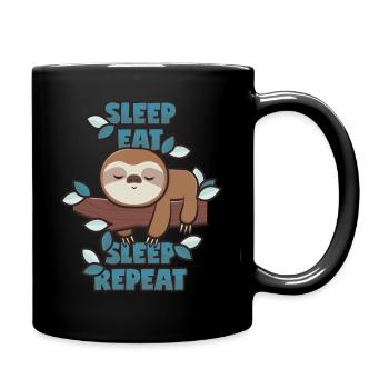 Sleep Eat Sleep Repeat - Full Colour Mug - black - Right