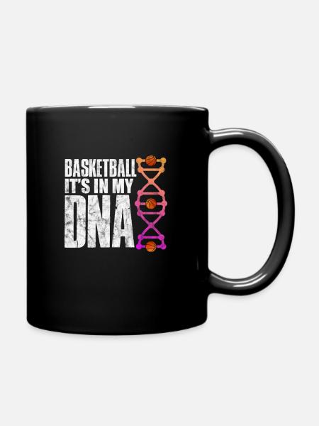 Basketball DNA - Tasse einfarbig - Schwarz